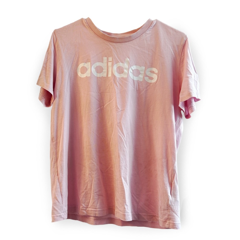 Adidas, size extra large, pink and white colored shirt